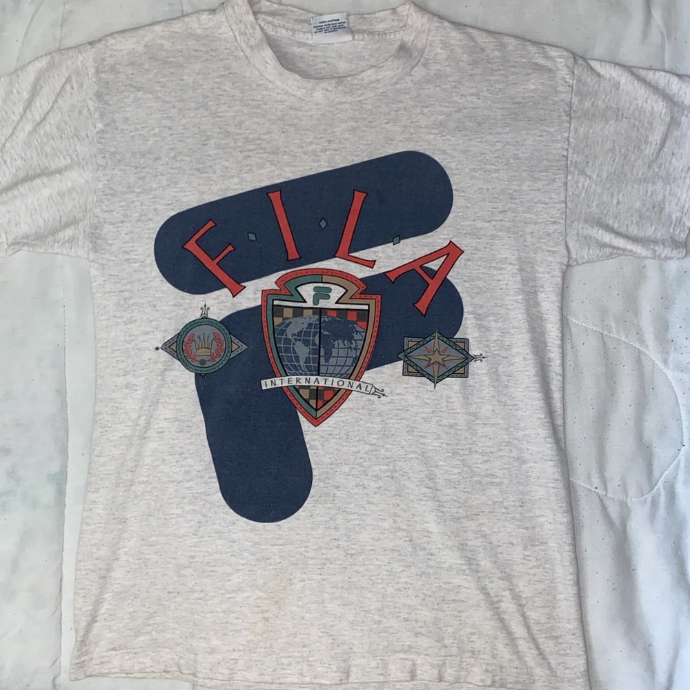 FILA INTERNATIONAL 90s VTG Sport T Shirt Sz Small